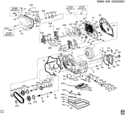 FREIOS Cadillac Deville 2000-2005 K AUTOMATIC TRANSMISSION (MH1) PART 1 HM 4T80-E CASE & RELATED PARTS