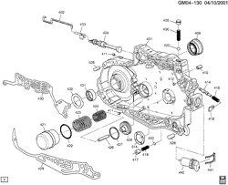 CAIXA TRANSFERÊNCIA Buick Rendezvous 2002-2007 BK AUTOMATIC TRANSMISSION (M15) PART 5 (4T65-E) CHANNEL PLATE
