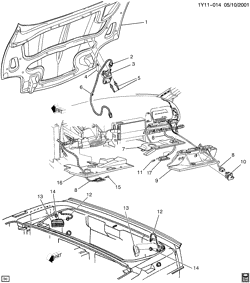 REAR GLASS-SEAT PARTS-ADJUSTER Chevrolet Corvette 1997-2004 Y LAMPS/INTERIOR-COURTESY & INTERIOR CARGO