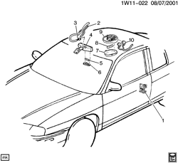 LUNETTE ARRIÈRE-PIÈCES DE SIÈGE-DISPOSITIF DE RÉGLAGE Chevrolet Impala 2000-2005 W27 FEUX/INTÉRIEUR