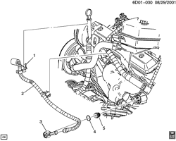 LUBRIFICAÇÃO - ARREFECIMENTO - GRADE DO RADIADOR Cadillac CTS 2003-2004 D69 ENGINE BLOCK HEATER (LY9/2.6M,LA3/3.2N, 220V HEATER KA3)