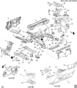 BODY MOLDINGS-SHEET METAL-REAR COMPARTMENT HARDWARE-ROOF HARDWARE Cadillac Deville 2000-2003 KS,KY SHEET METAL/BODY PART 1-ENGINE COMPARTMENT & DASH(EXPORT)(RHD)