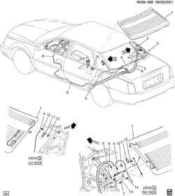 BODY MOUNTING-AIR CONDITIONING-AUDIO/ENTERTAINMENT Cadillac Seville 2002-2005 KE TELEVISION SYSTEM (EXPORT)(UE7,U3Q)