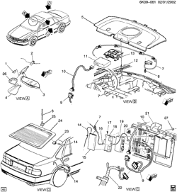 BODY MOUNTING-AIR CONDITIONING-AUDIO/ENTERTAINMENT Cadillac Seville 2001-2001 KS,KY COMMUNICATION SYSTEM ONSTAR(UE1)