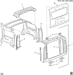 CAB AND BODY PARTS-WIPERS-MIRRORS-DOORS-TRIM-SEAT BELTS Hummer H2 2003-2009 N2(06) SHEET METAL/BODY REAR