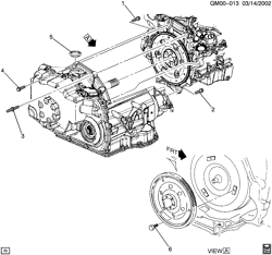 6-CYLINDER ENGINE Pontiac Grand Am 2002-2005 N COVER/TRANSMISSION CONVERTER (L61/2.2F)