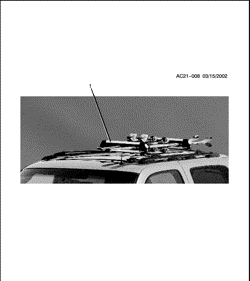 ДОПОЛНИТЕЛЬНОЕ ОБОРУДОВАНИЕ Pontiac Vibe 2003-2008 S CARRIER PKG/SKI (ROOF MOUNT)