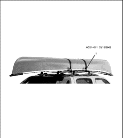 ACCESSOIRES Buick Rendezvous 2002-2007 B ENSEMBLE DE SUPPORTS/CANOT
