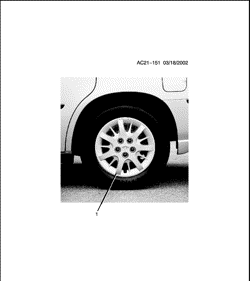 ДОПОЛНИТЕЛЬНОЕ ОБОРУДОВАНИЕ Chevrolet Monte Carlo 2002-2004 W19-27 WHEEL PKG (QD1)