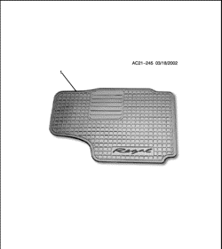 ДОПОЛНИТЕЛЬНОЕ ОБОРУДОВАНИЕ Buick Regal 2002-2004 WB,WF MAT PKG/FRONT FLOOR VINYL (NON-PRODUCTION)