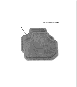 ACCESSORIES Buick Lesabre 2002-2003 H MAT PKG/REAR FLOOR CARPET (PRODUCTION)
