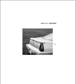 ACCESSORIES Chevrolet Monte Carlo 2000-2005 W27 SPOILER PKG/REAR COMPARTMENT LID
