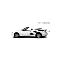 ДОПОЛНИТЕЛЬНОЕ ОБОРУДОВАНИЕ Chevrolet Cavalier 2002-2005 J DECAL PKG/BODY SIDE (CHECKERED FLAG)