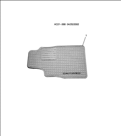 ACCESSORIES Chevrolet Camaro 2002-2002 F MAT PKG/FRONT FLOOR VINYL (NON-PRODUCTION)