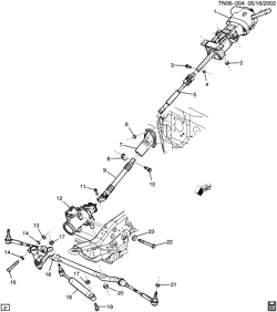 FRONT AXLE-FRONT SUSPENSION-STEERING-DIFFERENTIAL GEAR Hummer H2 2003-2009 N2 STEERING SYSTEM & RELATED PARTS