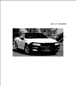 ДОПОЛНИТЕЛЬНОЕ ОБОРУДОВАНИЕ Chevrolet Camaro 2002-2002 F COVER PKG/FRONT END & HOOD