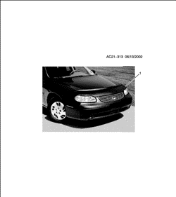 ДОПОЛНИТЕЛЬНОЕ ОБОРУДОВАНИЕ Chevrolet Malibu 2002-2003 N COVER PKG/FRONT END & HOOD