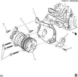 BODY MOUNTING-AIR CONDITIONING-AUDIO/ENTERTAINMENT Hummer H2 SUV - 06 Bodystyle 2003-2008 N2 A/C COMPRESSOR MOUNTING