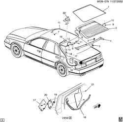 BODY MOUNTING-AIR CONDITIONING-AUDIO/ENTERTAINMENT Cadillac Seville 2002-2002 KS,KY ANTENNA/AUDIO