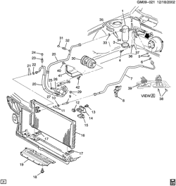 BODY MOUNTING-AIR CONDITIONING-AUDIO/ENTERTAINMENT Buick Lesabre 1996-1997 H A/C REFRIGERATION SYSTEM