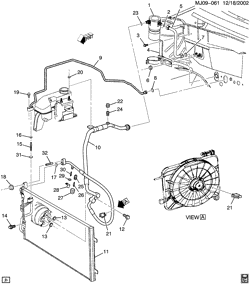 BODY MOUNTING-AIR CONDITIONING-AUDIO/ENTERTAINMENT Pontiac Sunfire 1996-2002 J A/C REFRIGERATION SYSTEM (LD9/2.4T)(C60)