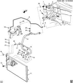 КРЕПЛЕНИЕ КУЗОВА-КОНДИЦИОНЕР-АУДИОСИСТЕМА Chevrolet Cavalier 2002-2002 J A/C REFRIGERATION SYSTEM (L61/2.2F)(C60)