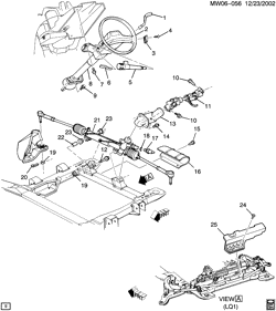 FRONT SUSPENSION-STEERING Pontiac Grand Prix 1992-1994 W STEERING SYSTEM & RELATED PARTS