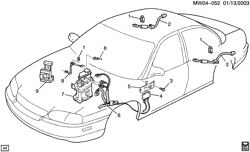 AUTOMATIC TRANSMISSION Buick Century 1998-1998 WB,WS,WY BRAKE ELECTRICAL SYSTEM/ANTI-LOCK