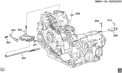 ТОРМОЗА Chevrolet Uplander (2WD) 2005-2009 U1 AUTOMATIC TRANSMISSION (M15) PART 7 (4T65-E) MANUAL SHAFT & PARK SYSTEM