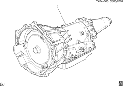 TRANSFER CASE Hummer H2 2003-2007 N2 AUTOMATIC TRANSMISSION (M32) PART 1 (4L65-E) ASSEMBLY