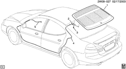 BODY MOUNTING-AIR CONDITIONING-AUDIO/ENTERTAINMENT Chevrolet Impala 2006-2016 W ANTENNA/AUDIO(U77)