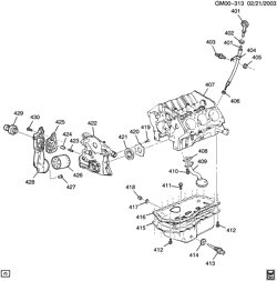 6-CYLINDER ENGINE Buick Park Avenue 1997-2005 C ENGINE ASM-3.8L V6 PART 4 OIL PUMP, PAN AND RELATED PARTS (L67/3.8-1)