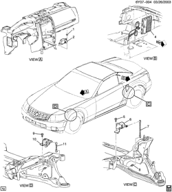 РАМЫ-ПРУЖИНЫ - АМОРТИЗАТОРЫ - БАМПЕРЫ Cadillac XLR 2004-2005 Y SUSPENSION CONTROLS/ELECTRONIC (FE2)