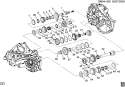 ТОРМОЗА Chevrolet Cavalier 2002-2002 J 5-SPEED MANUAL TRANSAXLE PART 2/INTERNAL PARTS(M94)
