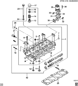 4-CYLINDER ENGINE Chevrolet Aveo Hatchback (Canada and US) 2004-2007 T CYLINDER HEAD ASSEMBLY (L91/1.6D)