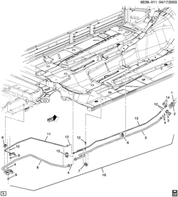 BODY MOUNTING-AIR CONDITIONING-AUDIO/ENTERTAINMENT Cadillac SRX 2004-2005 E A/C REFRIGERATION SYSTEM PART 2 REAR (C57)