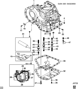 FREIOS Chevrolet Optra 2004-2007 J AUTOMATIC TRANSMISSION (ML4) PART 12 CASE