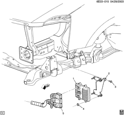 FUEL SYSTEM-EXHAUST-EMISSION SYSTEM Cadillac SRX 2004-2006 E E.C.M. MODULE & RELATED PARTS (LH2/4.6A)