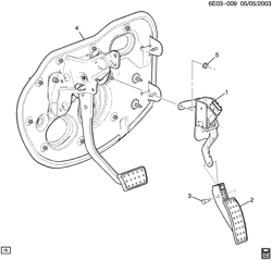 FUEL SYSTEM-EXHAUST-EMISSION SYSTEM Cadillac STS 2008-2009 DW,DX29 ACCELERATOR CONTROL