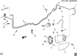 FUEL SYSTEM-EXHAUST-EMISSION SYSTEM Chevrolet Corvette 2004-2004 Y FUEL SUPPLY SYSTEM