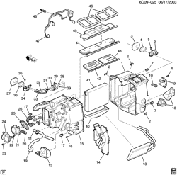 BODY MOUNTING-AIR CONDITIONING-AUDIO/ENTERTAINMENT Cadillac CTS 2003-2003 DR,DU69 A/C & HEATER MODULE ASM