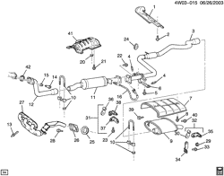 FUEL SYSTEM-EXHAUST-EMISSION SYSTEM Buick Regal 1993-1994 W EXHAUST SYSTEM (L27/3.8L)