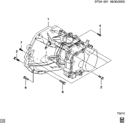 ТОРМОЗА Chevrolet Aveo Hatchback (Canada and US) 2004-2008 T 5-SPEED MANUAL TRANSMISSION (MLM) MOUNTING