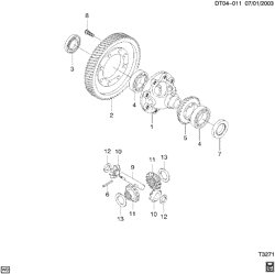 TRANSMISSÃO MANUAL 5 MARCHAS Chevrolet Aveo Sedan (NON CANADA AND US) 2004-2007 T 5-SPEED MANUAL TRANSMISSION PART 5 (MFG) DIFFERNTIAL GEAR