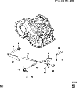 BRAKES Chevrolet Aveo Hatchback (NON CANADA AND US) 2004-2007 T AUTOMATIC TRANSMISSION PART 12 (ML4) PAWL