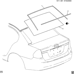 LUNETTE ARRIÈRE-PIÈCES DE SIÈGE-DISPOSITIF DE RÉGLAGE Chevrolet Malibu (Carryover Model) 2008-2008 ZS,ZT69 LUNETTE ARRIÈRE