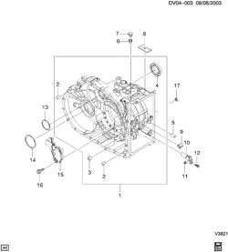 AUTOMATIC TRANSMISSION Chevrolet Epica 2004-2006 V AUTOMATIC TRANSMISSION PART 2 (MFA) (ZF 4HP 16) CASE & RELATED PARTS