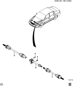 FRONT SUSPENSION-STEERING Chevrolet Epica (Canada) 2004-2006 V DRIVE AXLE/FRONT SHAFT ASSEMBLY