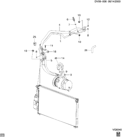 BODY MOUNTING-AIR CONDITIONING-AUDIO/ENTERTAINMENT Chevrolet Epica (Canada) 2004-2006 V A/C REFRIGERATION SYSTEM (L34)