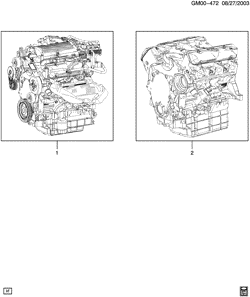 MOTOR 6 CILINDROS Chevrolet Uplander (2WD) 2005-2006 UX1 ENGINE ASM & PARTIAL ENGINE (LX9/3.5L)